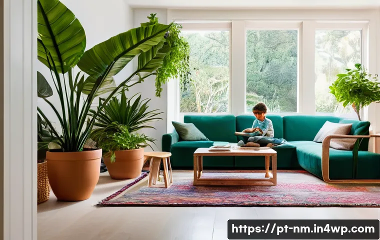 저EMF 환경 조성을 위한 예산 짜기 - **Prompt:** A cozy, serene living room in a modern Portuguese home, bathed in soft, natural sunlight...