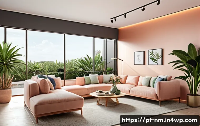 저EMF 주거 공간 설계의 심리적 효과 - A modern Brazilian urban living room designed with conscious architecture to minimize electromagneti...