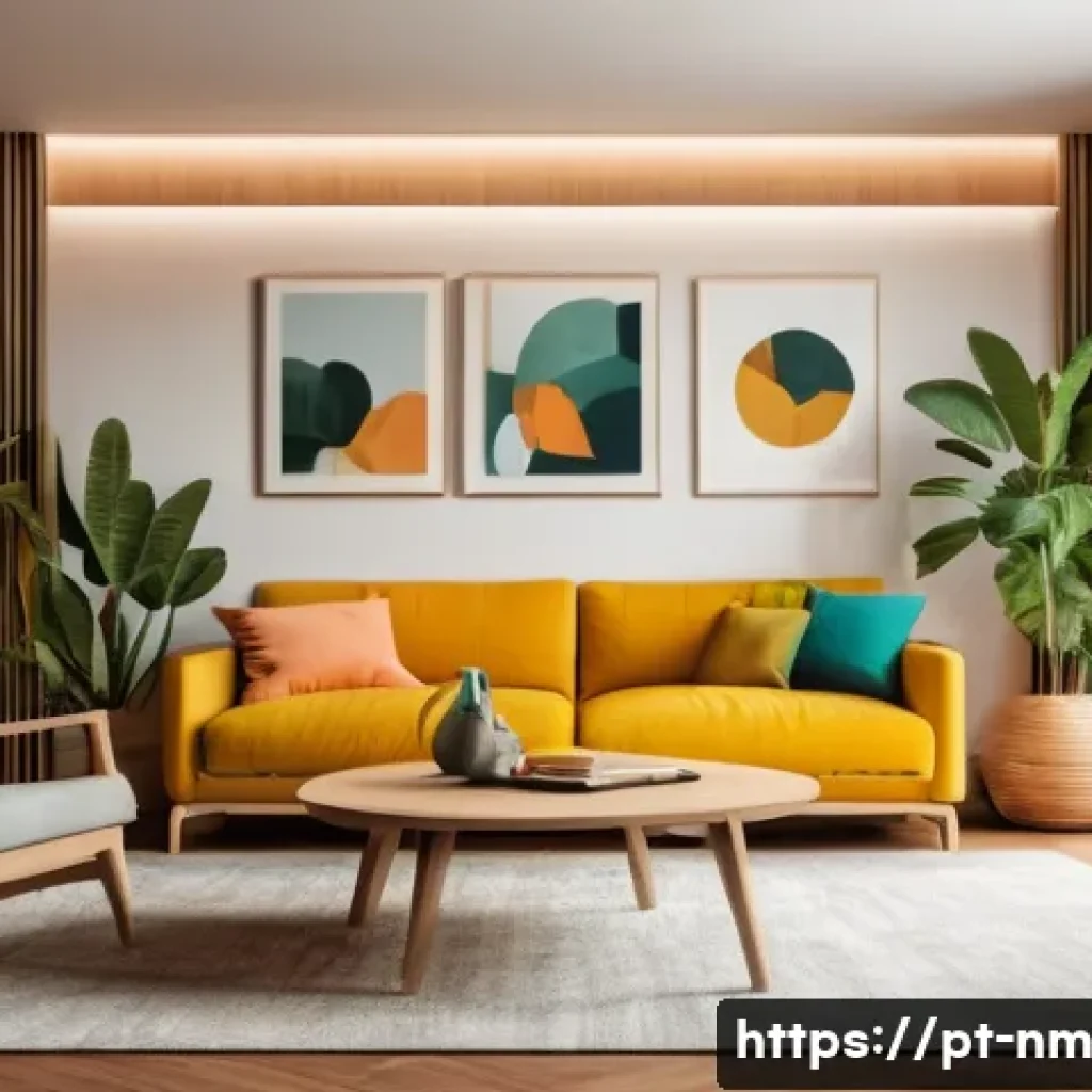 저EMF 환경을 위한 생활 습관 변경 - A modern, cozy Brazilian home interior scene showing a family living room with visible electronic de...